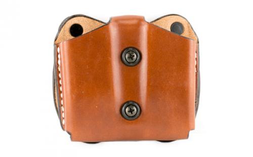 DeSantis Gunhide Double Magazine Pouch, Double Stack 9MM/40, Ambidextrous, Tan Leather A01TJGGZ0