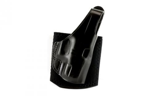 Galco Ankle Glove Ankle Holster, Fits Glock 26, 27, 33, Right Hand, Black Leather AG286B